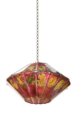 Lot 266 - A glass pendant ceiling light