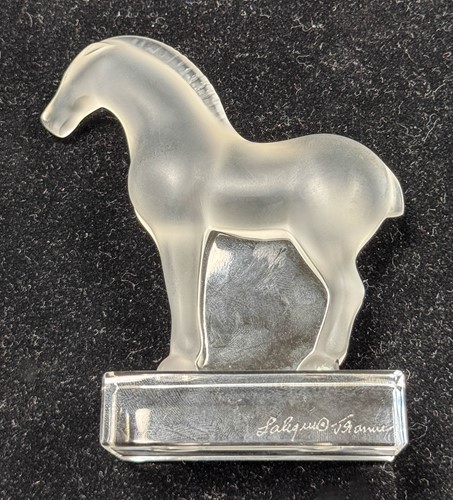 Lot 6 - Sanglier, a modern Lalique frosted glass paperweight