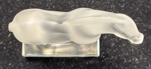 Lot 6 - Sanglier, a modern Lalique frosted glass paperweight