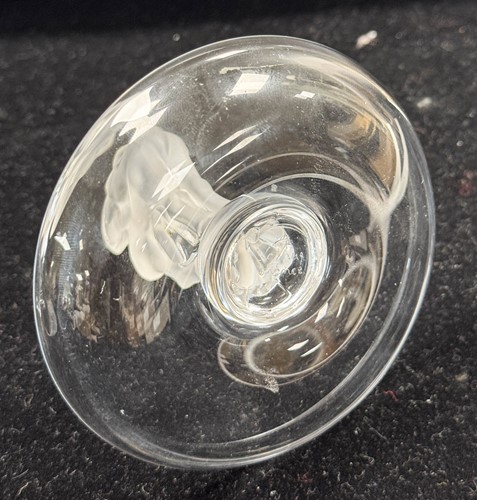 Lot 7 - Chevre and Charice, two modern Lalique frosted and polished glass cendriers