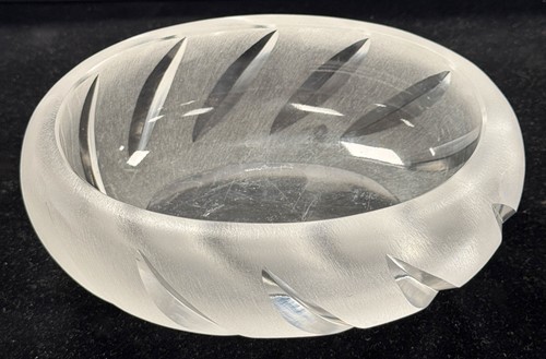 Lot 7 - Chevre and Charice, two modern Lalique frosted and polished glass cendriers