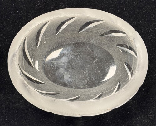 Lot 7 - Chevre and Charice, two modern Lalique frosted and polished glass cendriers