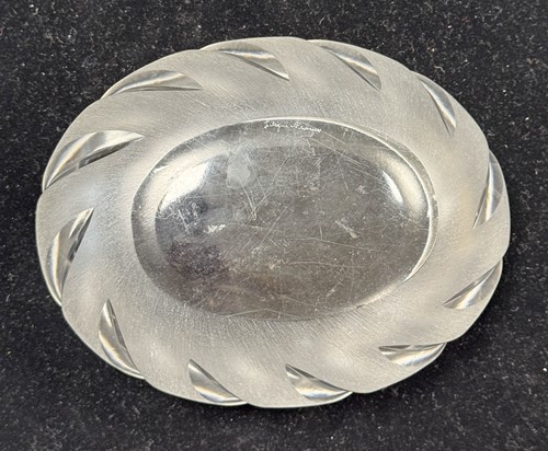 Lot 7 - Chevre and Charice, two modern Lalique frosted and polished glass cendriers