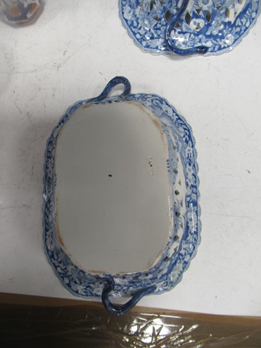 Lot 19 - A pair of Clews Staffordshire pottery blue and...