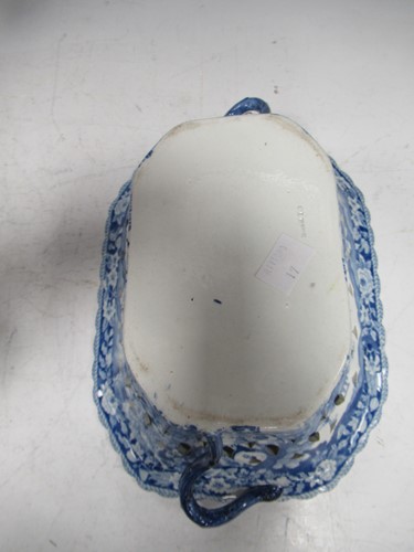 Lot 19 - A pair of Clews Staffordshire pottery blue and...