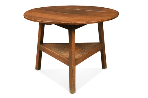 Lot 382 - A large oak cricket table, 18th century