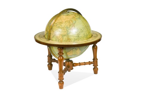 Lot 571 - A 12inch terrestrial table globe by Cruchley, 19th century and restored