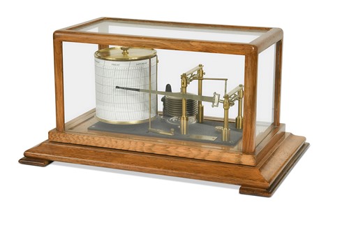 Lot 683 - An oak barograph by Negretti and Zambra, early to mid 20th century