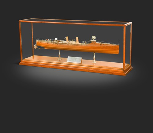 Lot 628 - A Shipbuilder's model of 'HMS Ardent' for Thornycroft, circa 1893