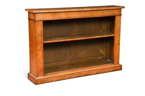 Lot 557 - A burr oak bookcase, 19th century
