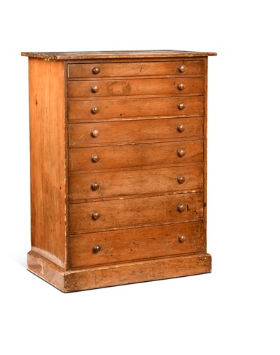 Lot 597 - A Victorian pine collectors cabinet