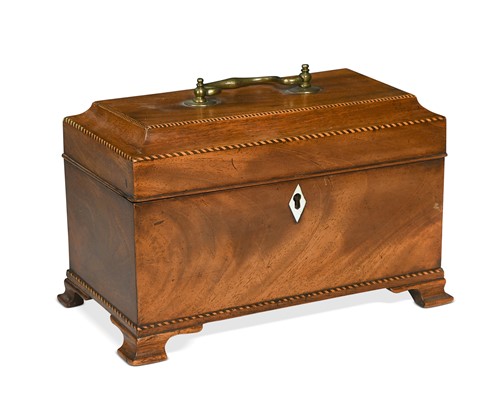 Lot 506 - A George III mahogany tea caddy
