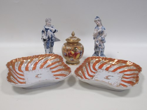 Lot 216 - A pair of 19th century square armorial dishes...