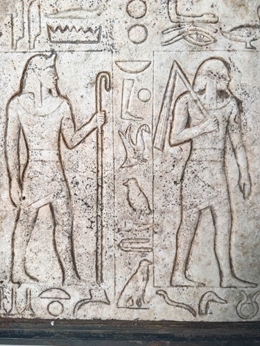 Lot 667 - An Egyptian style stone tablet, 20th century