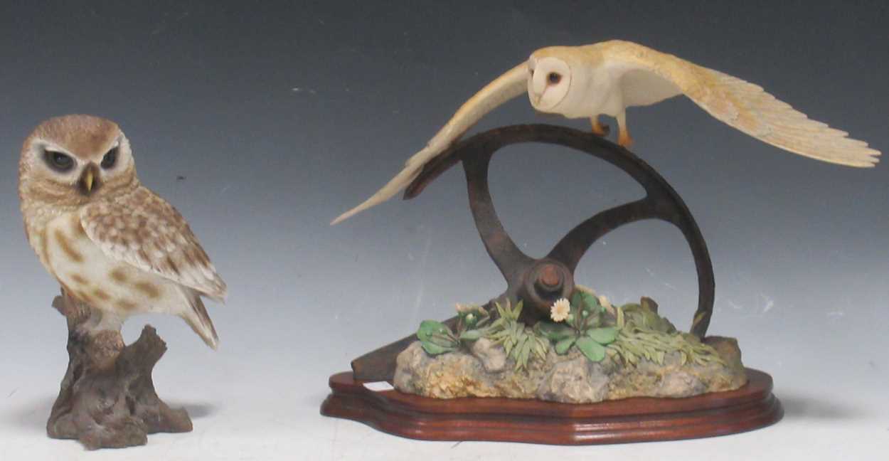 Lot 21 - A Border Fine Arts model of a barn owl, 25cm...