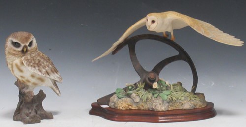 Lot 21 - A Border Fine Arts model of a barn owl, 25cm...