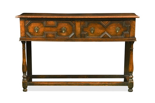 Lot 446 - An oak dresser base, 18th century