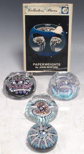 Lot 69 - Group of four paperweights, two Whitefriars,...