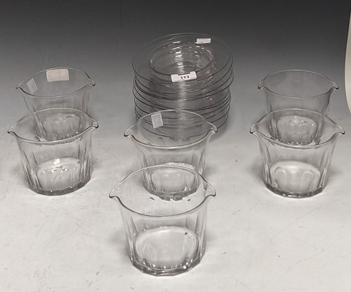 Lot 113 - Set of six late 19th century cut glass rinsers...