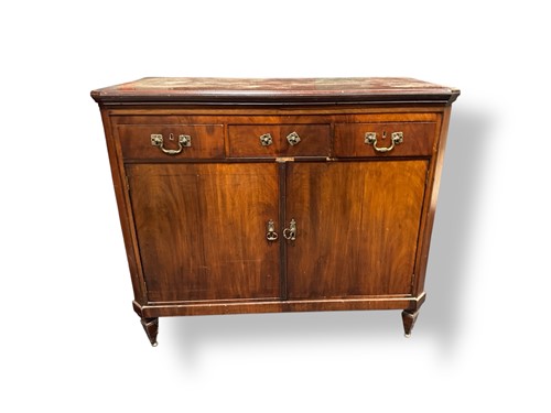 Lot 782 - A Continental mahogany cupboard recently...
