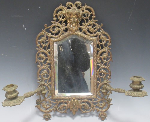 Lot 176 - A Dutch 17th century style brass girandole...