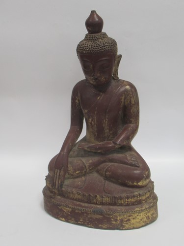 Lot 245 - A seated figure of a Buddah, composite or...