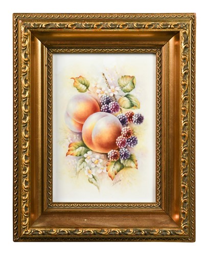 Lot 656 - A Royal Worcester rectangular plaque