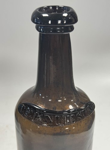 Lot 402 - Three green glass wine bottles, 18th century