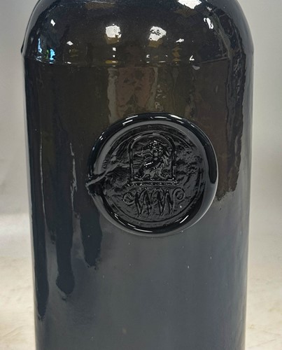 Lot 402 - Three green glass wine bottles, 18th century