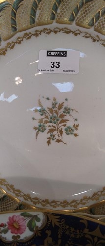 Lot 33 - Two pairs of Derby plates, one - pattern 309,...