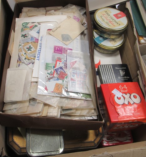 Lot 278 - Postage stamps. A mixed box including packets...