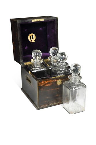 Lot 603 - A Victorian coromandel decanter box