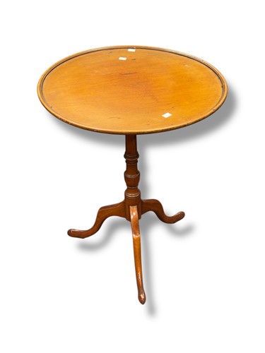 Lot 775 - A fruitwood tripod table, 19th century, with...