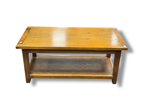 Lot 764 - A modern elm two tier coffee table with...