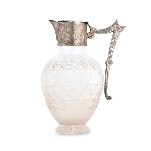 Lot 580 - Chester - A Victorian silver mounted glass claret jug
