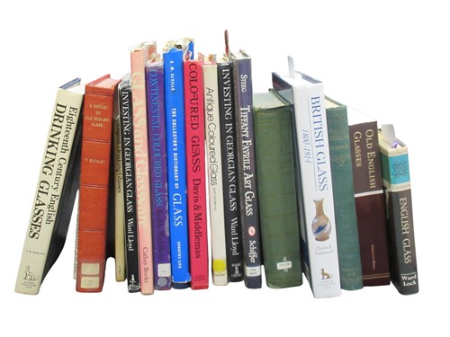 Lot 312 - A collection of glass reference books, to...