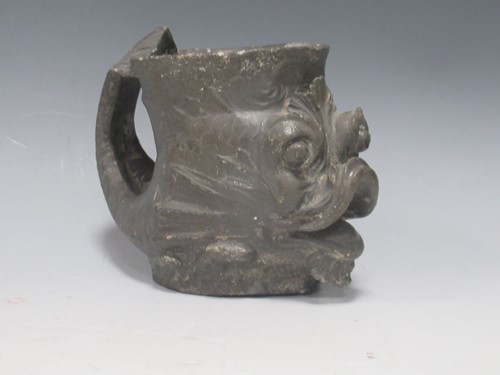 Lot 227 - An Art Nouveau cast metal tankard modelled as...