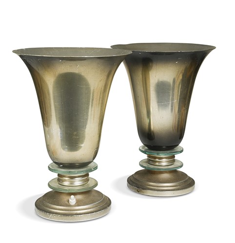 Lot 117 - A pair of Art Deco style up lighters