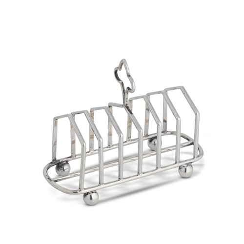 Lot 501 - An Edward VII silver 7 bar toast rack