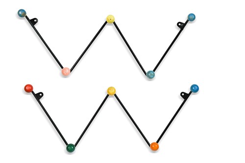 Lot 140 - A pair of mid-century 'atomic' style coat racks