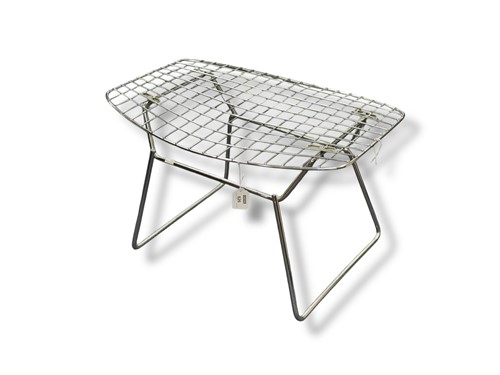 Lot 826 - After Harry Bertoia, a wire work footstool...
