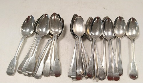 Lot 341 - A large collection of silver dessert spoons...