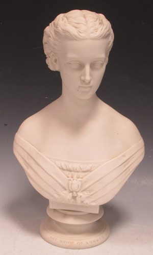 Lot 42 - A Victorian Copeland parian bust of H.R.H....