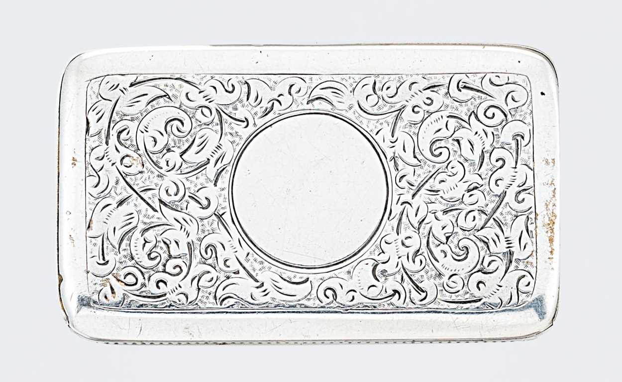 Lot 283 - A Victorian silver snuff box, mark of Sampson...