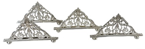 Lot 330 - A set of 4 Victorian silver menu holders