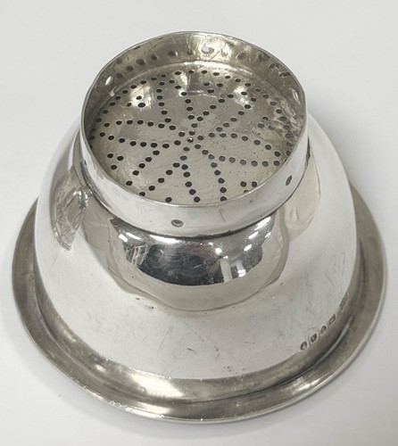 Lot 488 - A Victorian silver wine funnel with associated stand