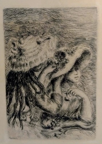 Lot 651 - After Renoir, etching, Le Chapeau Epinglé,...