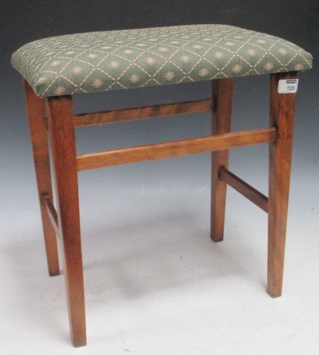 Lot 723 - A George V Coronation stool, later upholstered,...