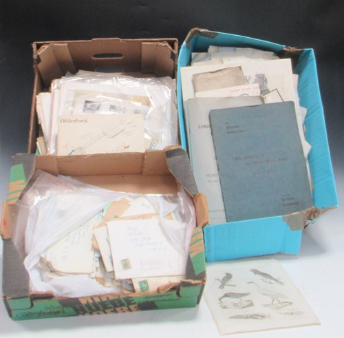 Lot 269 - Three boxes of ephemera to include letters,...