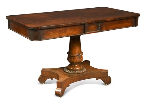 Lot 529 - A rosewood library table, 19th century